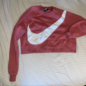 Nike cropped pink sweater